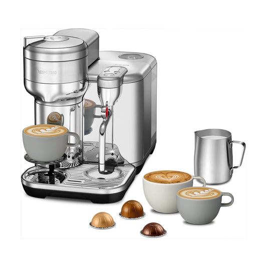 Nespresso Vertuo Creatista Single Serve Coffee Maker, Espresso Machine, BVE850BSS - Brushed Stainless Steel, Medium
